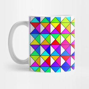 Colorful Diamond Square Quarter Black Lines Mug